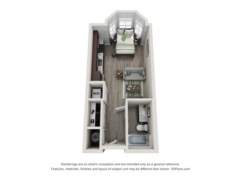 1233 N EDDY STREET SUITE 106 Studio Apartment for Rent - Photo Gallery 4